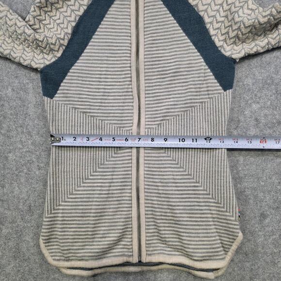 Smartwool Dacono Sweater Womens XS Full Zip Merino Wool Geometric Cardigan - Picture 8 of 16